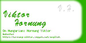 viktor hornung business card